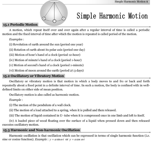 Simple Harmonic Motion - Physics Note